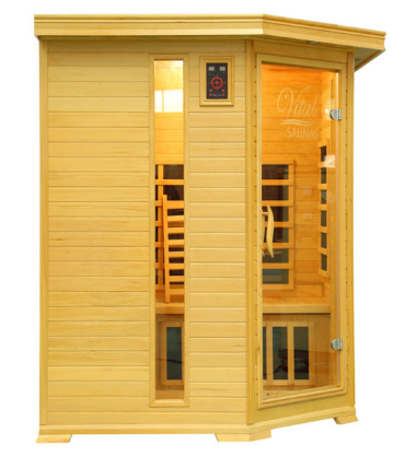 Vital Saunas | Premier 4-Person Corner Sauna - Hemlock