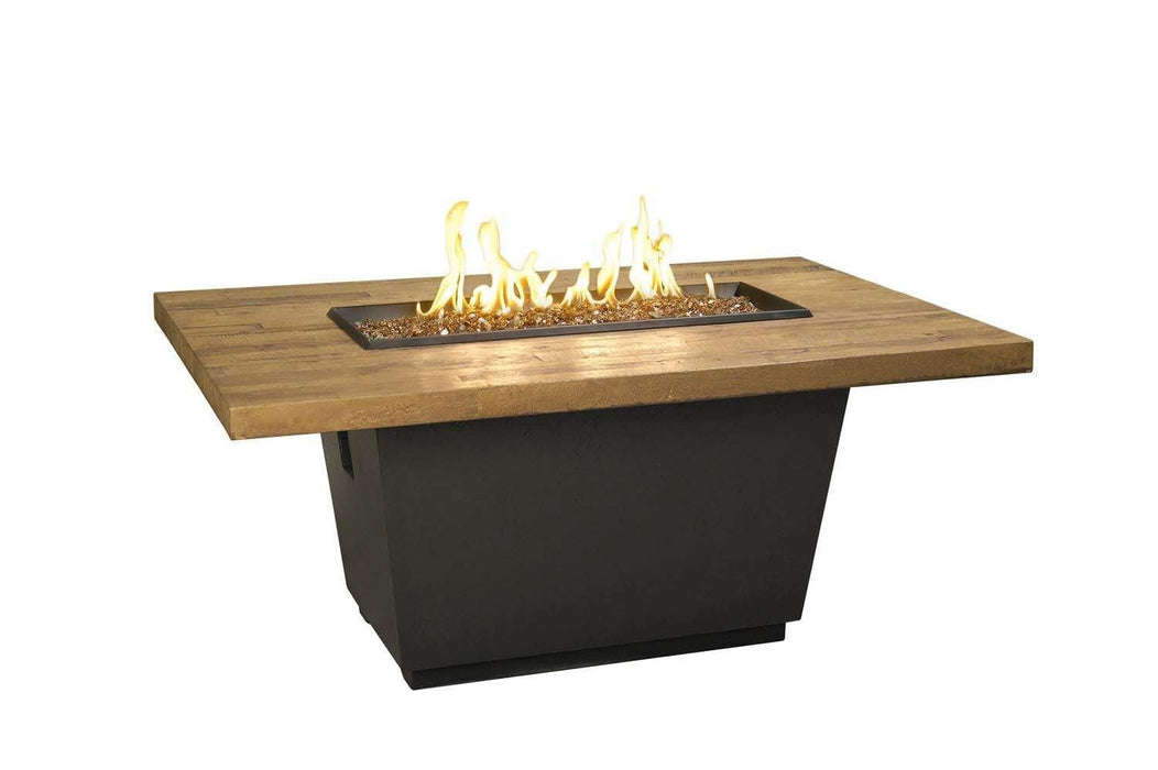 American Fyre Designs Cosmopolitan Rectangular Reclaimed Wood Fire Table