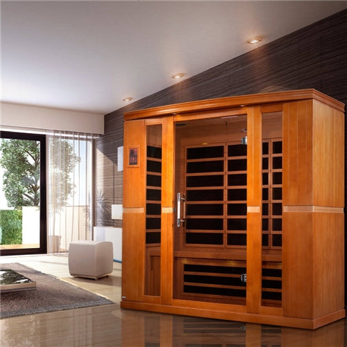 Dynamic | Bergamo 4-person Low EMF (Under 8MG) FAR Infrared Sauna (Canadian Hemlock)