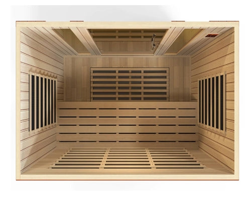 Dynamic | Bergamo 4-person Low EMF (Under 8MG) FAR Infrared Sauna (Canadian Hemlock)
