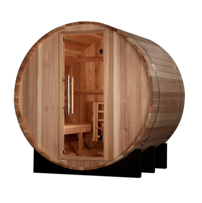 Golden Designs | St. Moritz 2 Person Barrel Traditional Steam Sauna -  Pacific Cedar