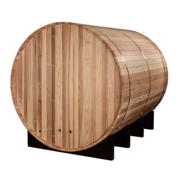 Golden Designs | Klosters 6 Person Barrel Traditional Steam Sauna -  Pacific Cedar