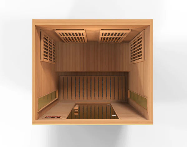 Maxxus 2-Person Near Zero EMF (Under 2MG) FAR Infrared Sauna (Canadian Red Cedar)