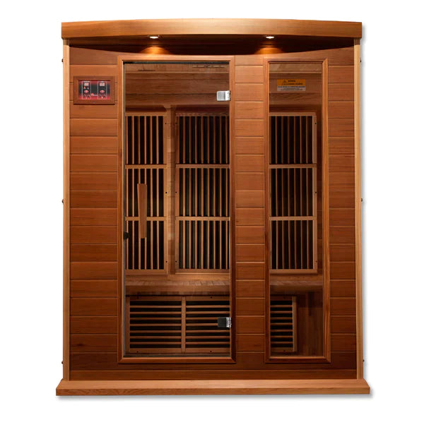 Maxxus 3-Person Near Zero EMF (Under 2MG) FAR Infrared Sauna (Canadian Red Cedar)