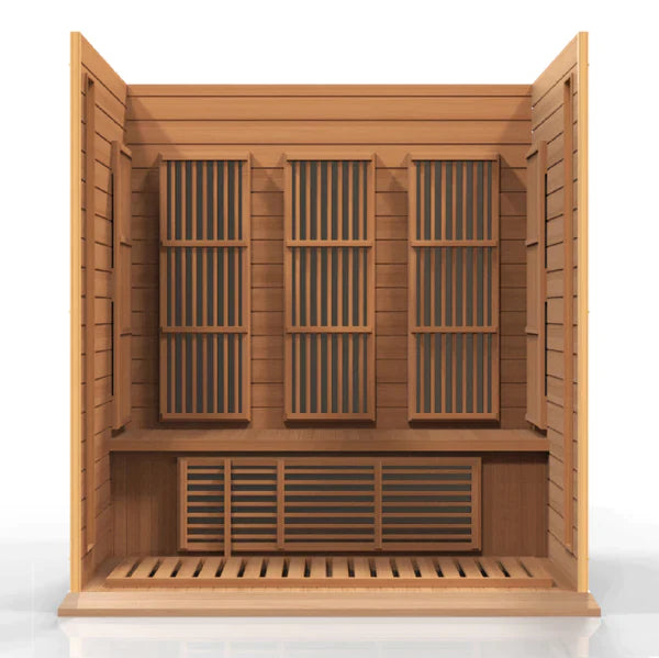 Maxxus 3-Person Near Zero EMF (Under 2MG) FAR Infrared Sauna (Canadian Red Cedar)