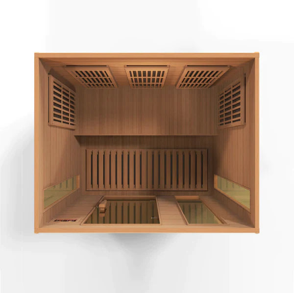 Maxxus 3-Person Near Zero EMF (Under 2MG) FAR Infrared Sauna (Canadian Red Cedar)