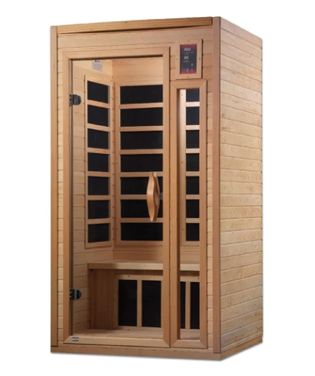 Dynamic | Barcelona 1-2-person Low EMF (Under 8MG) FAR Infrared Sauna (Canadian Hemlock)