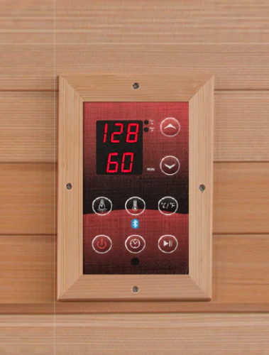 Dynamic | Barcelona 1-2-person Low EMF (Under 8MG) FAR Infrared Sauna (Canadian Hemlock)