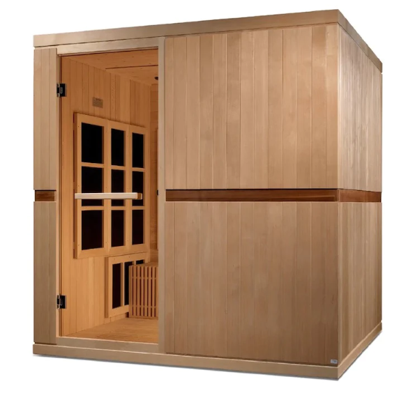 Golden Designs | Catalonia 8-person PureTech™ Near Zero EMF (Under 2MG) FAR Infrared Sauna (Canadian Hemlock)