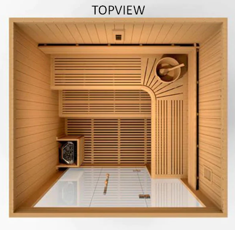 Golden Designs | Osla Edition 6-Person Traditional Steam Sauna - Canadian Red Cedar