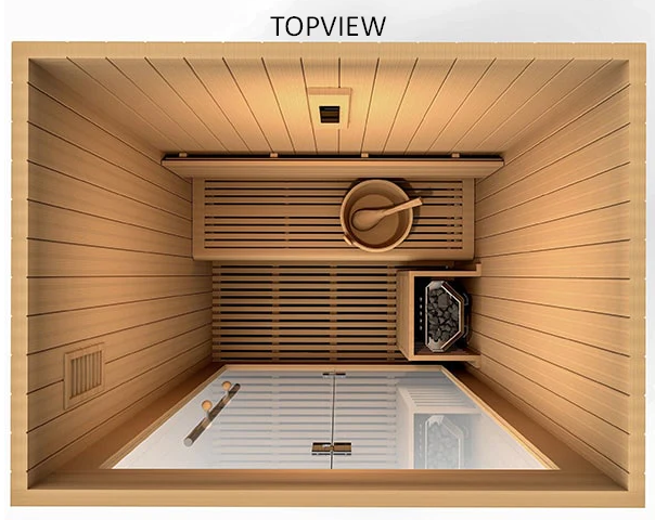 Golden Designs | Sundsvall Edition 2 Person Traditional Steam Sauna - Canadian Red Cedar